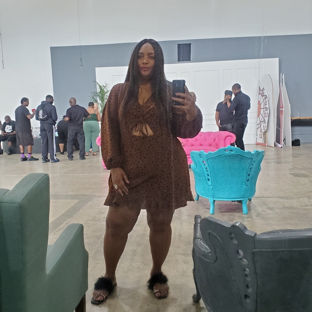 Zara dress  brown and black